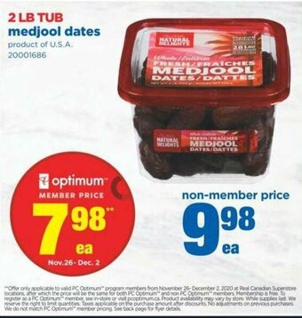 Real Canadian Superstore Medjool dates offer