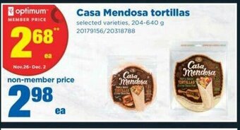 Real Canadian Superstore Casa mendosa tortillas offer