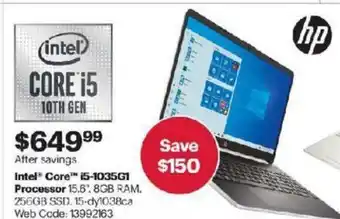 Best Buy Intel core 15-1035G1 processor offer