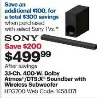 Best Buy 3.1-Ch. 400-W. Dolby atmos offer