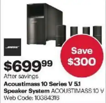 Best Buy Acoustimass 10 series V 5.1 speaker system offer