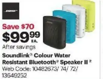 Best Buy Soundlink colour water resistant bluetooth speaker II offer