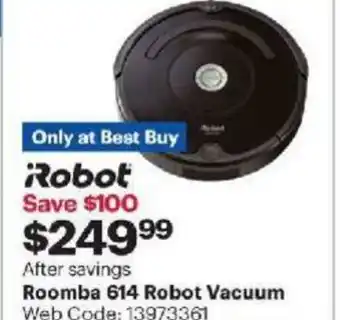 Best Buy Roomba 614 robot vacuum offer