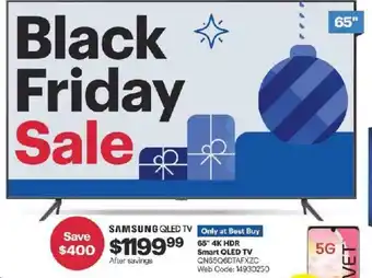 Best Buy 65" 4K HDR smart OLED TV offer