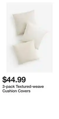 H&M 3-pack Textured-weave Cushion Covers offer