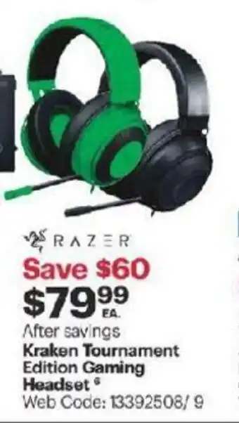 Best Buy Kraken tournament edition gaming headset offer