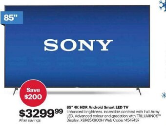Best Buy 85" 4K HDR android smart LED TV offer