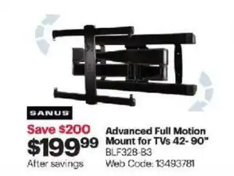 Best Buy Advanced full motion mount for TVs 42-90 offer