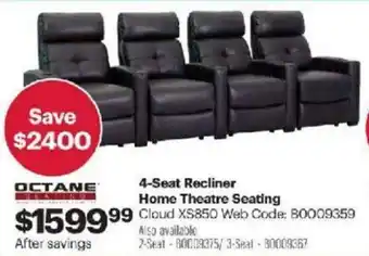 Best Buy 4-Seat recliner home theatre seating offer