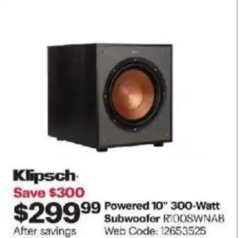 Best Buy Powered 10" 300-watt subwoofer offer