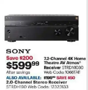 Best Buy 7.2-Channel 4K home theatre AV atmos receiver offer