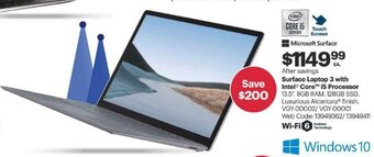 Best Buy Surface laptop 3 with intel core offer