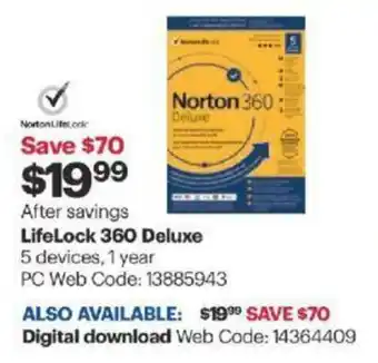 Best Buy Lifelock 360 deluxe offer