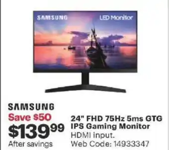 Best Buy 24: FHD 75Hz 5ms GTG IPS gaming monitor offer