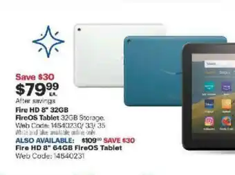 Best Buy Fire HD 8" 32GB fireOS tablet offer