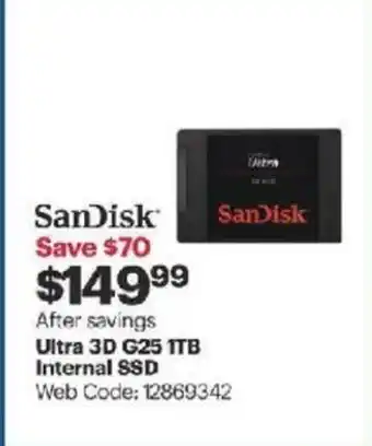 Best Buy Ultra 3D G25 1TB internal SSD offer