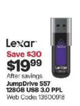 Best Buy Jumpdrive S57 128GB USB 3.0 PPL offer