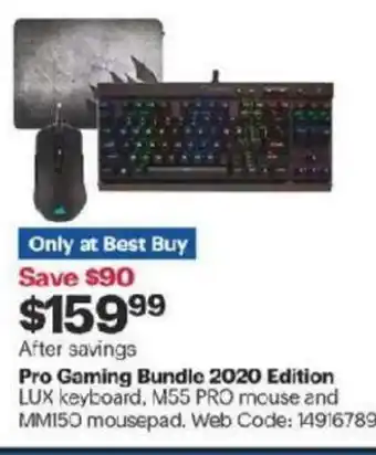Best Buy Pro gaming bundle 2020 editon offer