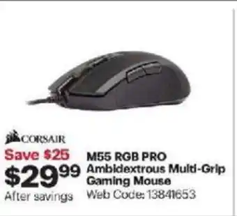 Best Buy M55 RGB Pro Ambidextrous Multi-Grip Gaming Mouse offer