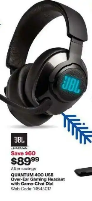 Best Buy QUANTUM 400 USB Over-Ear Gaming Headset with Game-Chat Dial offer
