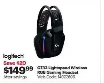 Best Buy G733 Lightspeed Wireless RGB Gaming Headset offer