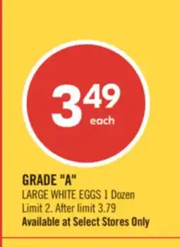 Shoppers Drug Mart GRADE A LARGE WHITE EGGS offer