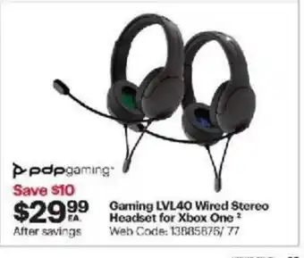 Best Buy Gaming LVL40 Wired Stereo Headset for Xbox One offer
