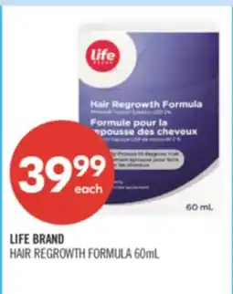 Shoppers Drug Mart LIFE BRAND HAIR REGROWTH FORMULA offer