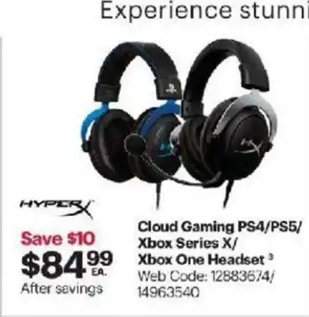 Best Buy Cloud Gaming PS4/PS5/Xbox Series X/Xbox One Headset offer