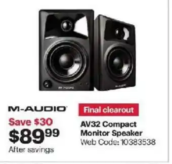 Best Buy AV32 Compact Monitor Speaker offer