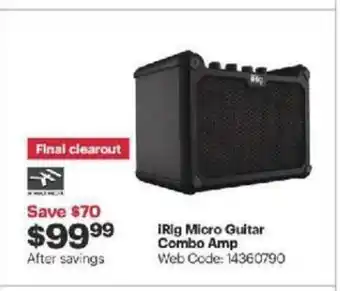 Best Buy iRig Micro Guitar Combo Amp offer