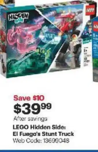 Best Buy LEGO Hidden Side : El Fuego's Stunt Truck offer