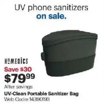 Best Buy UV-Clean Portable Sanitizer Bag offer