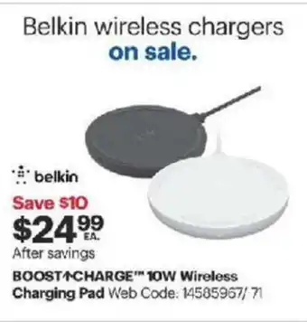 Best Buy Boost Charge 10W Wireless Charging Pad offer