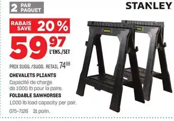 BMR CHEVALETS PLIANTS offer