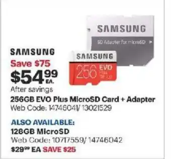 Best Buy 256GB Plus MicroSD Card + Adapter offer
