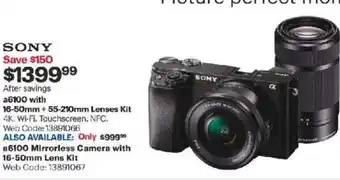 Best Buy Mirrorless Camera with 16-50mm Lens Kit offer