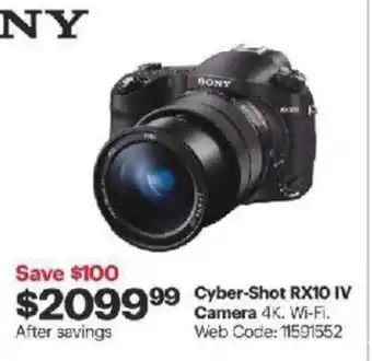 Best Buy Cyber-Shot RX10 IV Camera offer