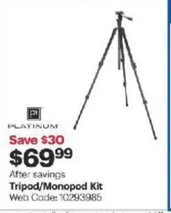 Best Buy Tripod/Monopod Kit offer