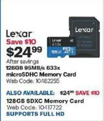 Best Buy Memory Card offer