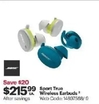 Best Buy Sport True Wireless Earbuds offer