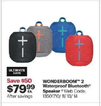 Best Buy WONDERBOOM 2 Waterproof Bluetooth Speaker offer
