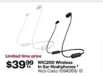 Best Buy WIC200 Wireless In-Ear Headphones offer