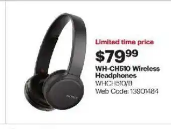 Best Buy WH-CH510 Wireless Headphones offer