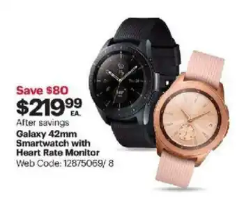 Best Buy Galaxy 42mm Smartwatch with Heart Rate Monitor offer