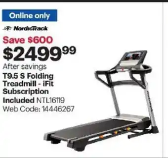Best Buy T9.5 S Folding Treadmill -iFit offer