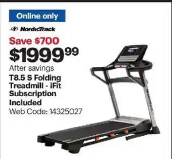 Best Buy T8.5 S Folding Treadmill -iFit offer
