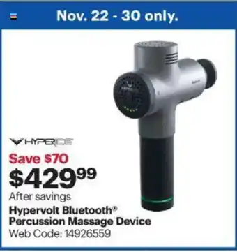 Best Buy Hypervolt Bluetooth Percussion Massage Device offer