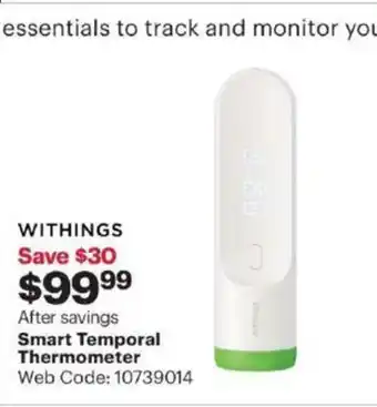 Best Buy Smart Temporal Thermometer offer