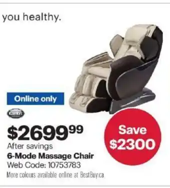 Best Buy 6-Mode Massage Chair offer